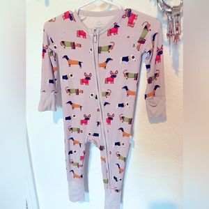 Eloise Baby Bamboo Convertible Romper Footy Size 3-6 month dogs